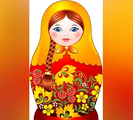 Матрешка золотая